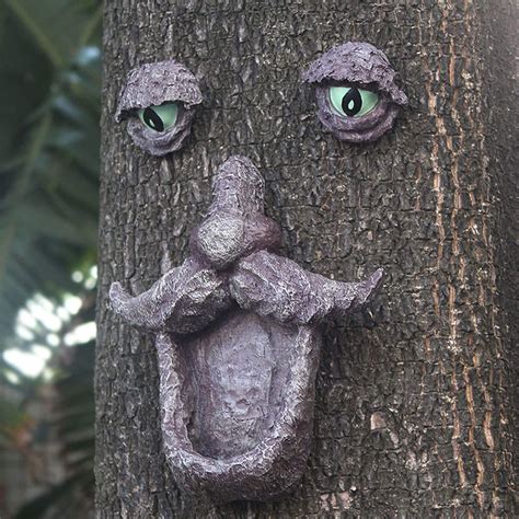 Old Man Tree Face Tree Face Garden Decoration Wild Bird Etsy