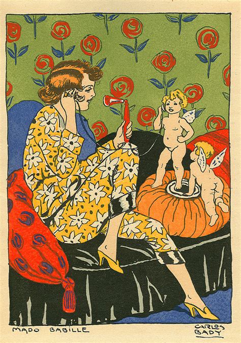 Four Pages Of Vintage Art Deco Illustrations Ladies With