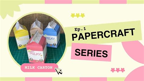 Asmr Papercraft Kawaii Milk Carton Box Youtube