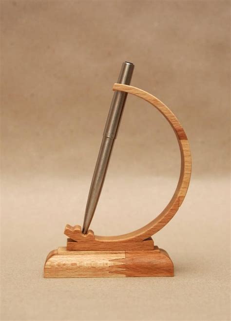 Wooden Pen Stand For Desk Solid Beech Wood Pen Holder For Etsy