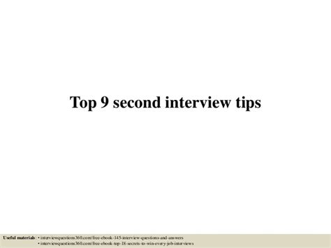 Top 10 Second Interview Questions And Answers