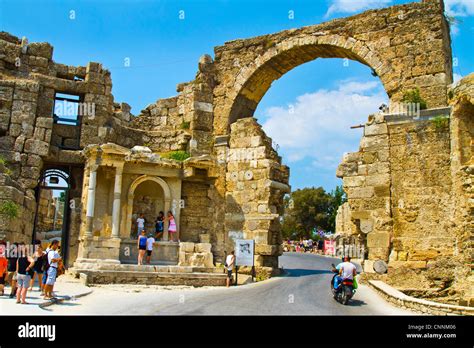 Side Ancient City Ruins Province Of Antalya Mediterranean Coast