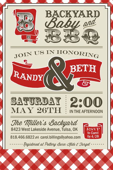 Red baby q, bbq baby shower book request invitations each of these invitations gives you the control on all of the important aspects you need to style the invitation to fit your baby shower. PRINTABLE - Couples BBQ - Baby Shower Invitation - Digital ...