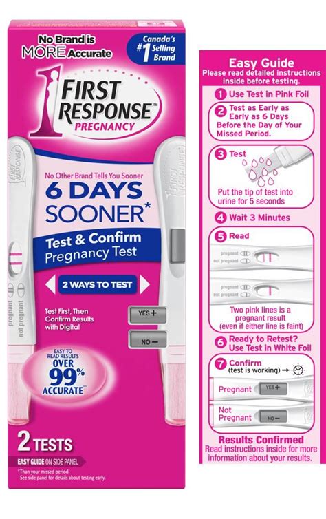 First Response Early Result Pregnancy Test And Confirm Pack 1 Regular