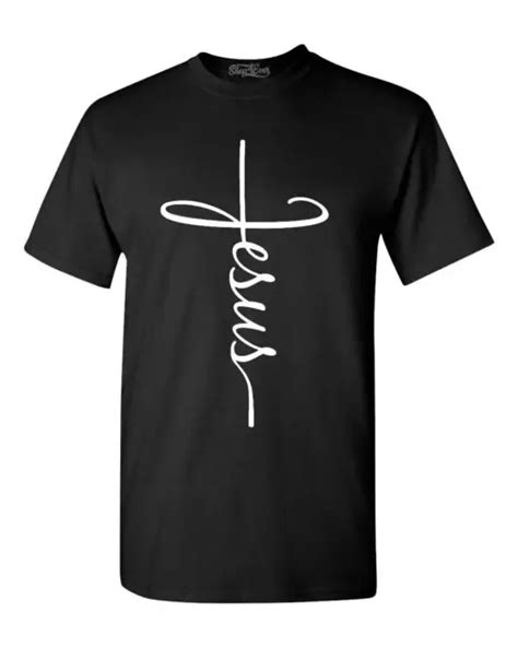 Jesus Cross T Shirt Christian Religious Faith Disciple Church Christ