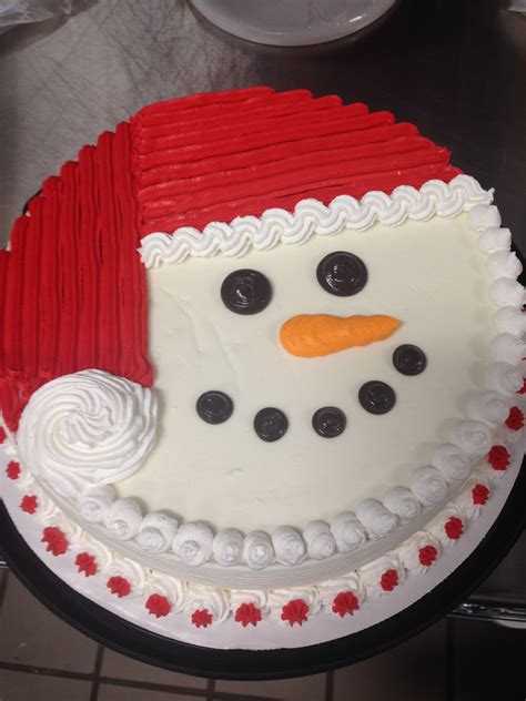 Snowman Ice Cream Dq Cake Christmas Cake Designs Christmas Cake