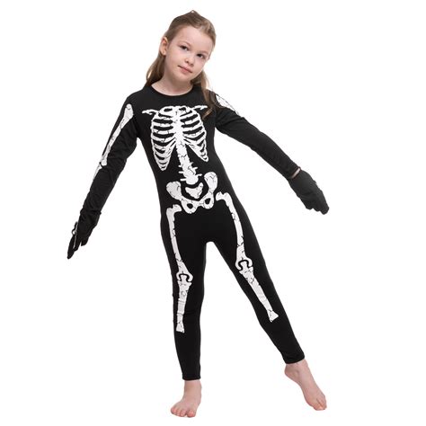 Girls Pretty Skeleton Costume Cosplay Child One Stop Shop For All