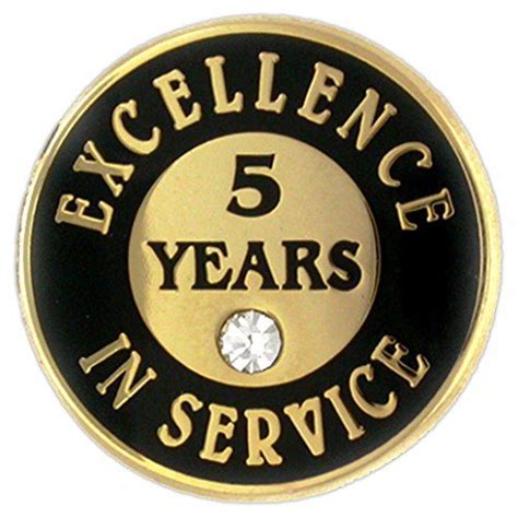 pinmart gold plated excellence in service year award lapel pin metal enamel workplace reward