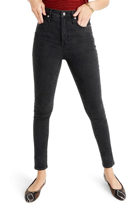 Madewell Denim High Waist Skinny Jeans In Black Lyst