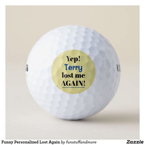 Funny Personalized Lost Again Saying Golf Balls Balle De