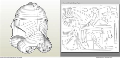 Papercraft Pdo File Template For Star Wars Clone Trooper Phase 2