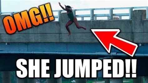 Girl Jumps Off The Bridge Haulover Droneviewhd Youtube
