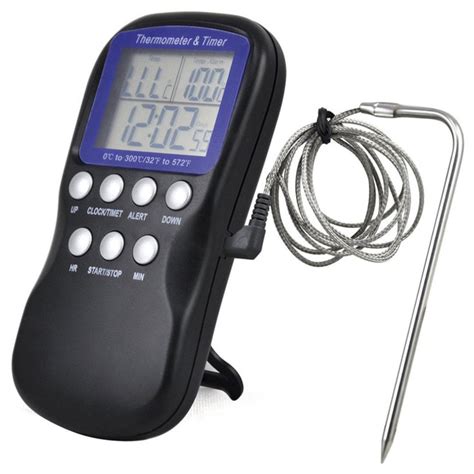 Buy 2016 New Digital Food Probe Oven Thermometer Timer