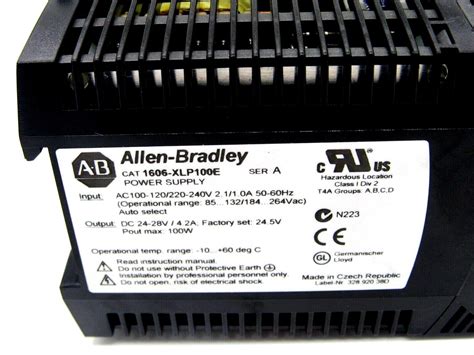 New Allen Bradley 1606 Xlp100e Power Supply Sera 1606xlp100e Sb