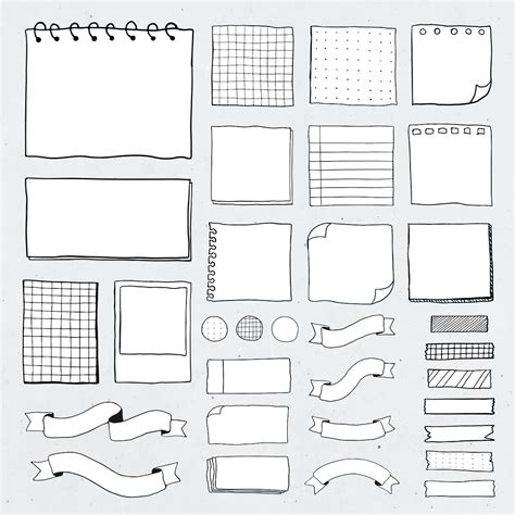 Blank Reminder Paper Notes Vector Set Premium Image By