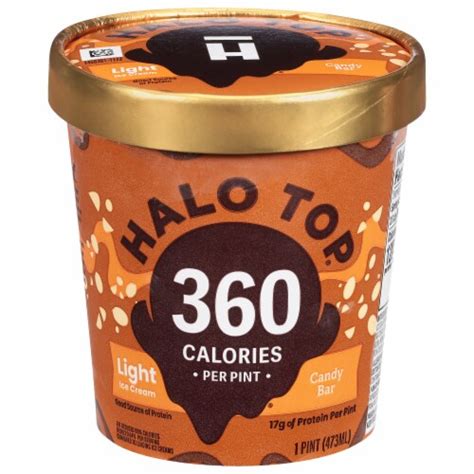 Halo Top Candy Bar Light Ice Cream Pint Kroger