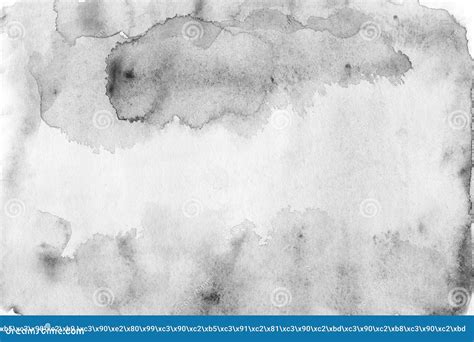 Black And White Watercolor Background Hand Painted Stock Illustration