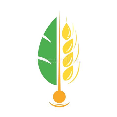 Vector Logo Template Icon Deign Del Trigo De La Agricultura Ilustración