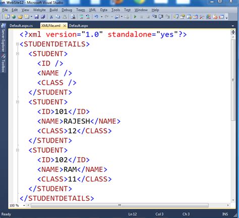 How To Insert The Data And Write The Xml File Mynet Tutorials