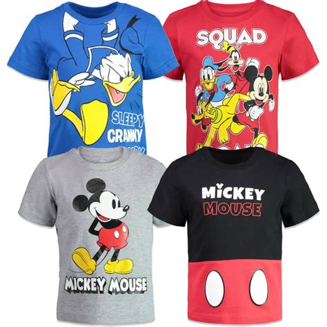 Disney Disney Mickey Mouse Toddler Boys 4 Pack T Shirts Donald Duck