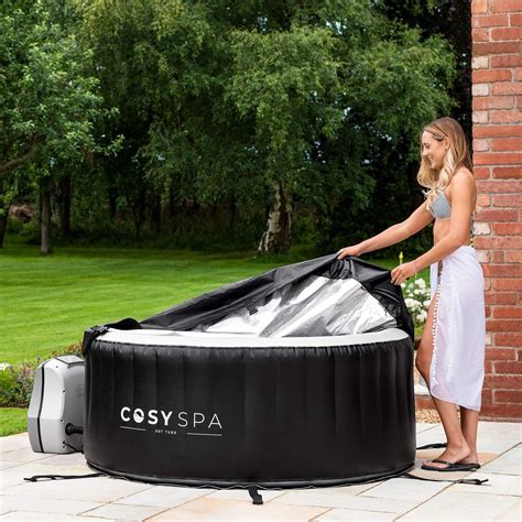 Cosyspa Inflatable Hot Tub Spa Outdoor Bubble Jacuzzi 2 6 Person Capacity Quick Heating
