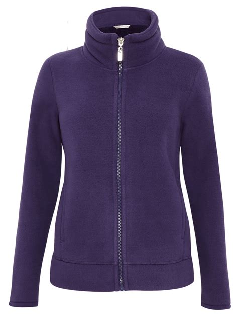 Marks And Spencer Mand5 Grape Bonded Fleece Zip Through Jacket Size