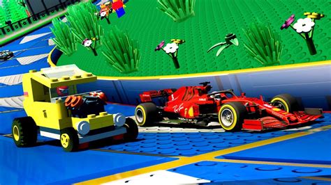 Driving F1 Cars Around A Lego Circuit Lego Speed Champions Raceway F1