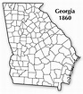 Georgia 1860 Map