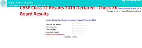 Cbse Class 12 Results 2019 Declared Check Xii Board Results