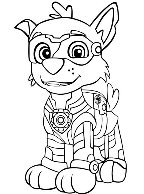 Kids-n-fun.com | Coloring page Paw Patrol Mighty Pups Mighty Pups Rocky