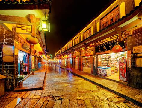 Heres A View Of The Epic Town Of Lijiang China At Night Right Before