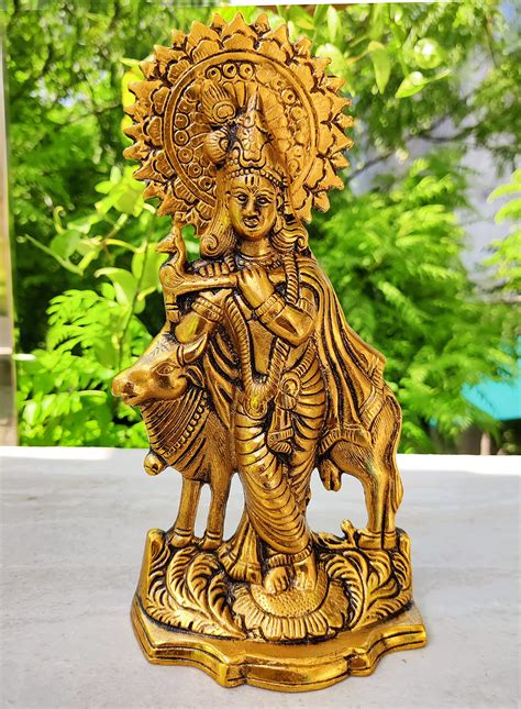Buy Wclord Krishna With Cow Janmashtami Krishna Statue Figurine Hindu