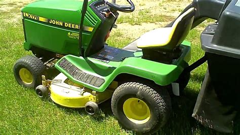 Lot 1504a John Deere Lx178 Lawn Mower And Bagger Youtube