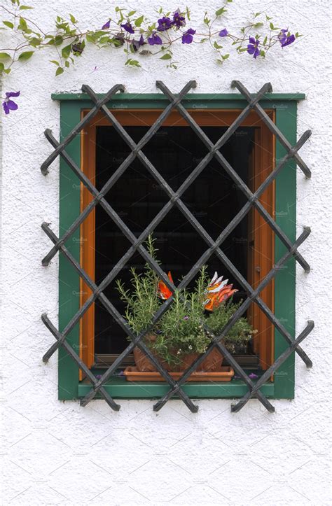 Window With Bars Featuring Window Bar And Barred Architecture Stock