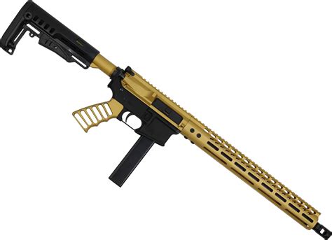 Ar15 9mm Carbine Upper Receiver In Anodizded Gold Pcc Usa Made