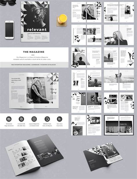 The Magazine Elegant Layout Design Booklet Design Layout