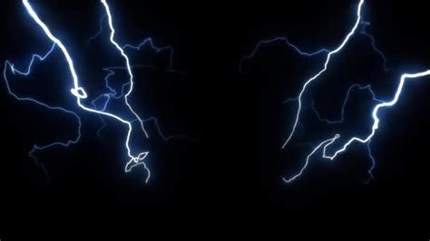 Lightning Effect With Black Background3d Animation Video Motion Graphics
