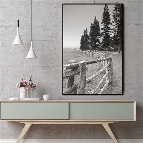Canvas Painting Print Nordic Trees Landscape Forest Abstract Wall