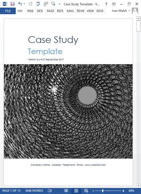 case study templates ms word   write tutorial