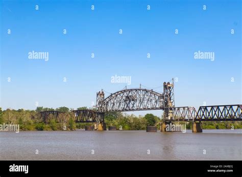 Vertical Lift Through Truss Bridge Over The Arkansas River On The