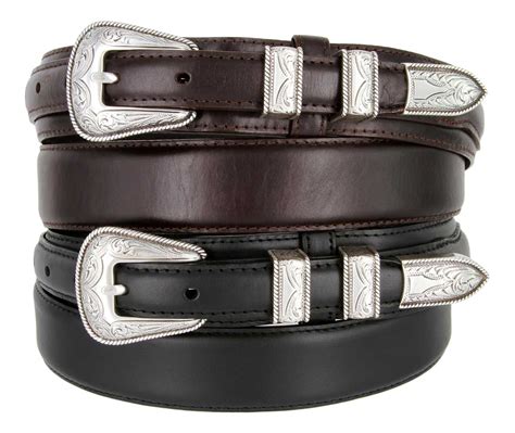 Waco Texas Star Mens Concho Ranger Genuine Leather Cowboy Belt 1 38