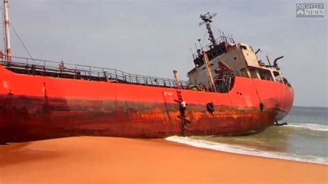Mystery Oil Tanker With No Crew Washes Ashore In Liberia Nbc News