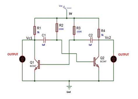 Astable Multivibrator Working And Principles