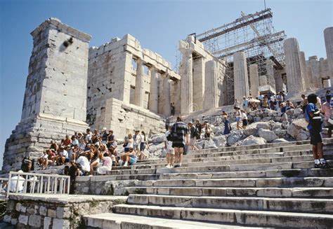 Propylaea Of The Athenian Acropolis Editorial Photo Image Of Culture