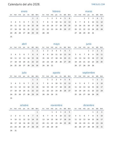 Calendario 2028 Con Días Festivos En San Marino Imprimir Y Descargar