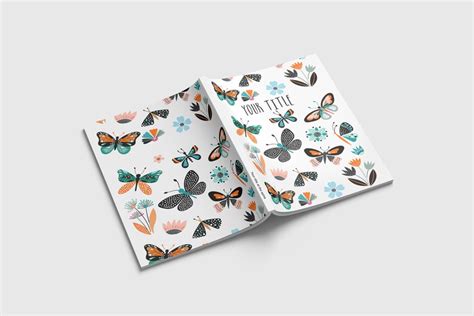 6x9 Kdp Book Cover Design Fully Editable Psd  Stylized Butterflies