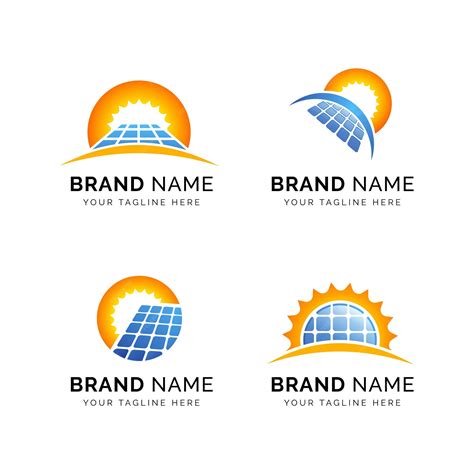 Modèle De Conception De Logo Dénergie Solaire Solaire Symbole De