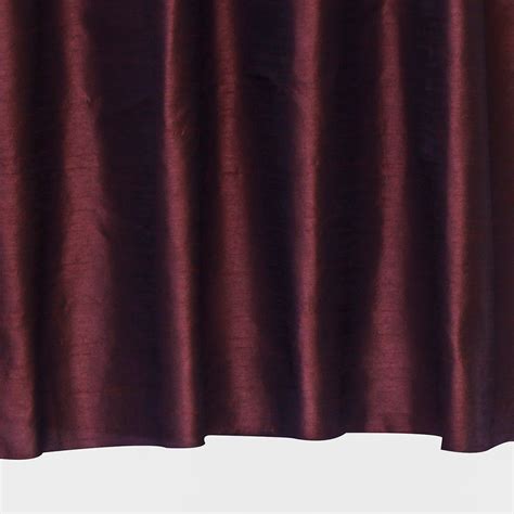 Dark Maroon Art Silk Curtain Panels Faux Silk Curtains Rod Etsy
