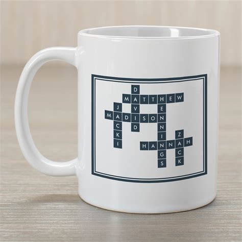 Personalized Framed Crossword Coffee Mug Tsforyounow