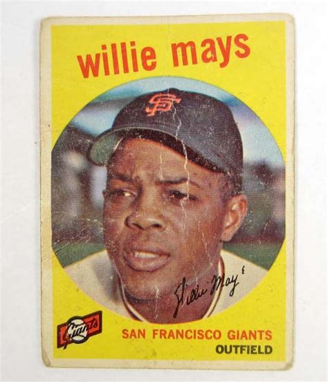 The catch was a baseball play made by new york giants center fielder willie mays on september 29, 1954, during game 1 of the 1954 world series at the polo grounds in upper manhattan, new york city. 1958 TOPPS # 50 WILLIE MAYS BASEBALL CARD